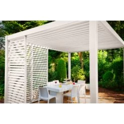 Zijwand Louvre Voor Pergola Classic & Deluxe Wit 360 Series 12 Zijwand Louvre Voor Pergola Classic & Deluxe Wit 360 Series -Tuin Decor Verkoop 123 123