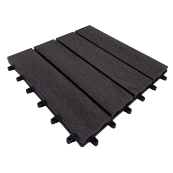 Balkontegel HKC Houtnerf Antraciet 30x30cm 6 Stuks 4 Balkontegel HKC Houtnerf Antraciet 30x30cm 6 Stuks - Afbeelding 2
