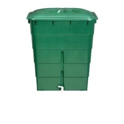 Garantia Regenton Rechthoekig Groen 300 Liter Met Kraantje En Vulautomaat
