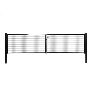 Napoli Dubbele Poort Zwart 150x2x150cm RAL9005 3 Napoli Dubbele Poort Zwart 150x2x150cm RAL9005