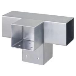 Paalverbinder Voor Pergola T-verbindingsstuk 4-kants 7x7 Cm Gegalvaniseerd