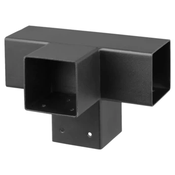 Paalverbinder Voor Pergola T-verbindingsstuk 4-kants 9x9 Cm Zwart 3 Paalverbinder Voor Pergola T-verbindingsstuk 4-kants 9x9 Cm Zwart