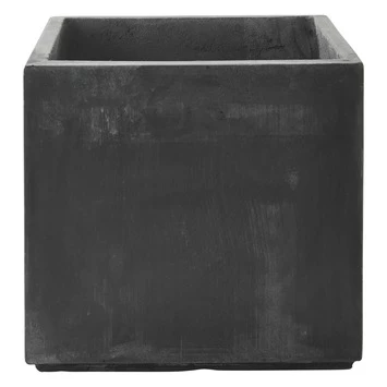 Pot Fiberclay Donkergrijs Streep Vierkant Ø33 H29 Cm 3 Pot Fiberclay Donkergrijs Streep Vierkant Ø33 H29 Cm