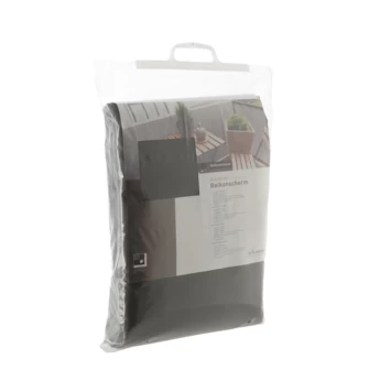 Balkonscherm Doek Polyester Grijs 90x500cm 3 Balkonscherm Doek Polyester Grijs 90x500cm