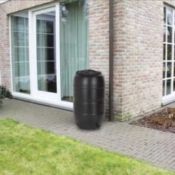 Practo Garden Classic Regenton Zwart Kunststof Incl. Kraan 210 Liter -Tuin Decor Verkoop 123 195
