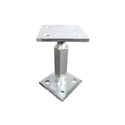 Verstelbare Paalhouder Klein Verzinkt 70x70 Mm X 70x70 Mm 110-180 Mm