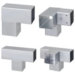 Paalverbinder Voor Pergola Hoekstuk 3-kants 7x7 Cm Gegalvaniseerd -Tuin Decor Verkoop 123 2138