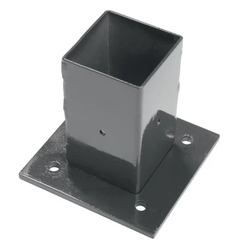 Voet Voor Vierkante Paal Antraciet 60/60 Mm 3 Voet Voor Vierkante Paal Antraciet 60/60 Mm