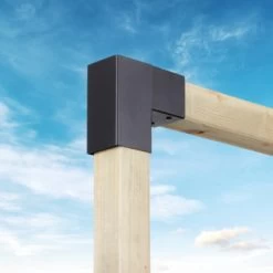 Paalverbinder Voor Pergola Hoekstuk 2-kants 9x9 Cm Zwart 6 Paalverbinder Voor Pergola Hoekstuk 2-kants 9x9 Cm Zwart -Tuin Decor Verkoop 123 2278