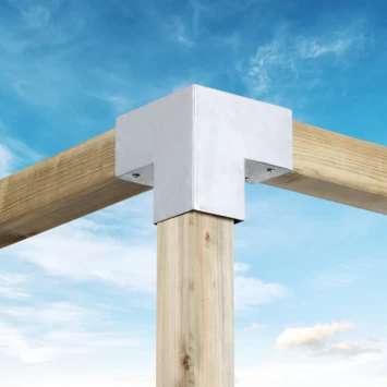 Paalverbinder Voor Pergola Hoekstuk 3-kants 9x9 Cm Gegalvaniseerd 4 Paalverbinder Voor Pergola Hoekstuk 3-kants 9x9 Cm Gegalvaniseerd - Afbeelding 2