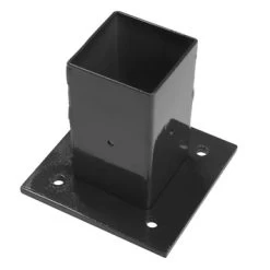 Voet Voor Vierkante Paal Zwart 6x6 Cm