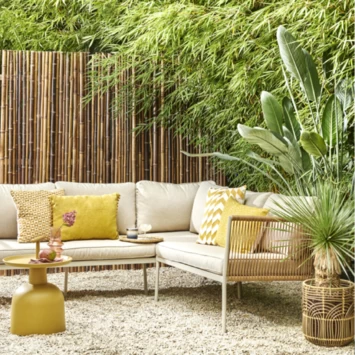 Bamboe Schutting Zwart Ca. 180x180 Cm 5 Bamboe Schutting Zwart Ca. 180x180 Cm - Afbeelding 3