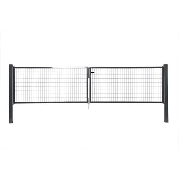 Napoli Dubbele Poort Antraciet 200x2x150cm RAL7016 3 Napoli Dubbele Poort Antraciet 200x2x150cm RAL7016