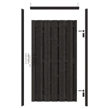 Poortpakket Antraciet Op Metalen Frame 4 Poortpakket Antraciet Op Metalen Frame - Afbeelding 2