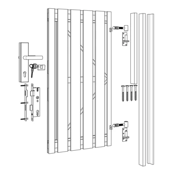 Poortpakket Antraciet Op Metalen Frame 6 Poortpakket Antraciet Op Metalen Frame - Afbeelding 4