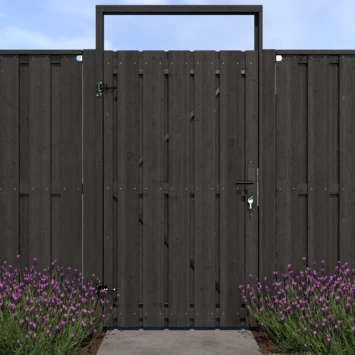 Poortpakket Antraciet Op Metalen Frame 7 Poortpakket Antraciet Op Metalen Frame - Afbeelding 5