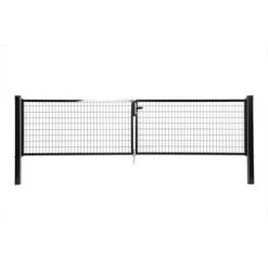 Dubbele Poort Napoli Ral 9005 Zwart 150x400 Cm