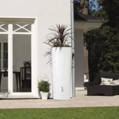 Garantia Regenton Met Plantenbak Wit 350 Liter -Tuin Decor Verkoop 123 307