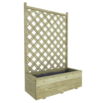 Bloembak Met Dubbele Trellis 90x40 Cm 3 Bloembak Met Dubbele Trellis 90x40 Cm
