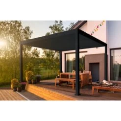 Pergola Deluxe Zwart 3,6x4m -Tuin Decor Verkoop 123 444
