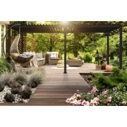 Pergola Deluxe Zwart 3x6m -Tuin Decor Verkoop 123 448