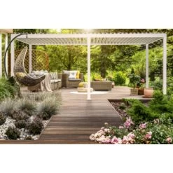 Pergola Deluxe Wit 3x6m -Tuin Decor Verkoop 123 468