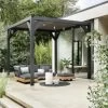 Pergola Silvano Zwart 2 Pergola Silvano Zwart -Tuin Decor Verkoop 123 613