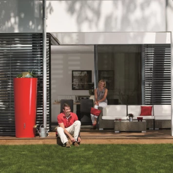 Garantia Regenton Met Plantenbak Rood 350 Liter 4 Garantia Regenton Met Plantenbak Rood 350 Liter - Afbeelding 2