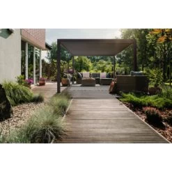 Pergola Deluxe Zwart 3,6x3,6m -Tuin Decor Verkoop 123 847