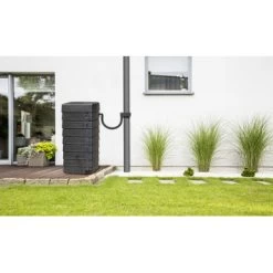 Muurtank Regenton 276 Liter Zwart -Tuin Decor Verkoop 123 864