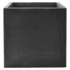 Pot Fiberclay Donkergrijs Streep Vierkant Ø40 H35 Cm -Tuin Decor Verkoop 123 9